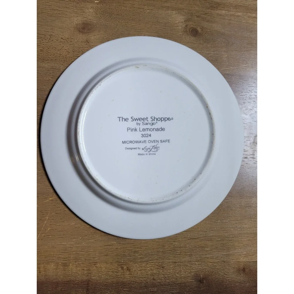 Vintage Sango The Sweet Shoppe Pink Lemonade Salad Plate 8in‎